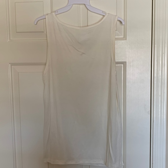 NWT VOCAL ivory rhinestone tank size MEDIUM. Gorgeous and versatile! - Picture 5 of 9